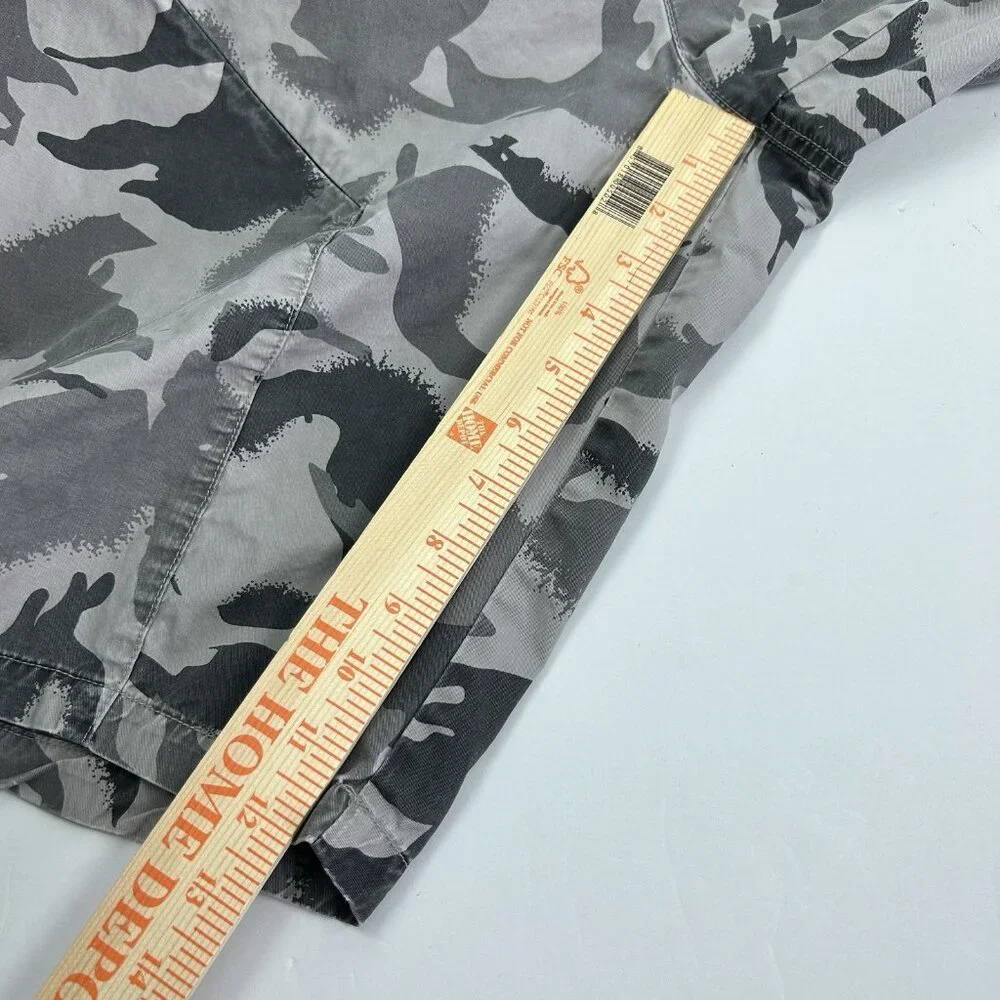 Armani Exchange Grey Cotton  Camo Cargo Shorts Size 33 (36) Y2K Punk  Grunge Ax